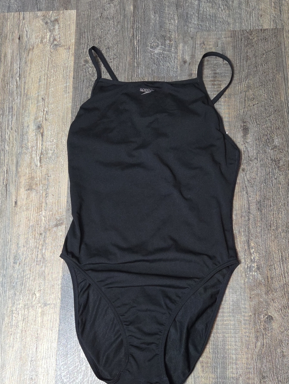 Speedo Black Endurance Slim-Strap One-Piece Swimsuit